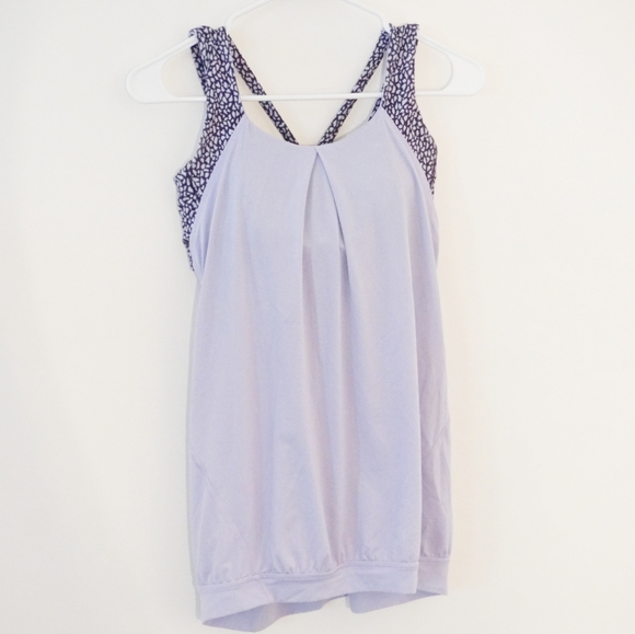 LULULEMON Noveau No Limits Purple Tank w/Sport Bra - Picture 3 of 8